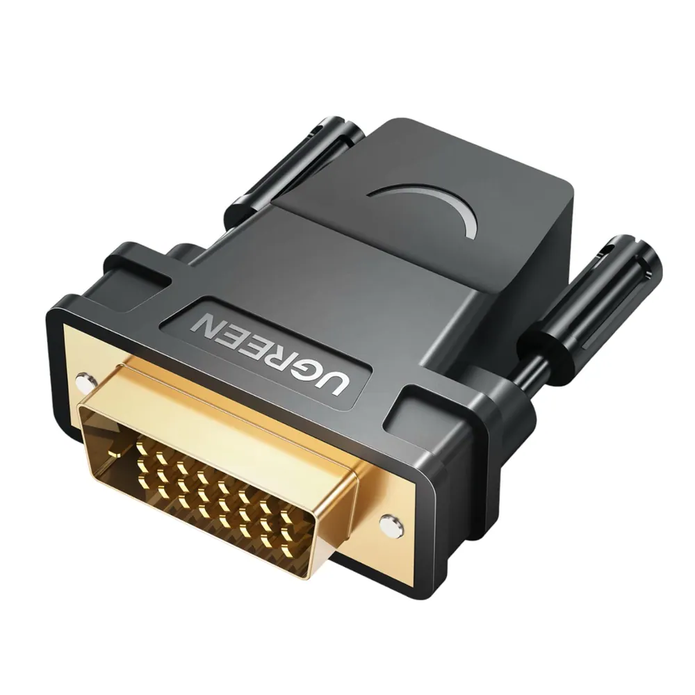 UGREEN DVI (24+1) Male to HDMI Female Adapter – Black