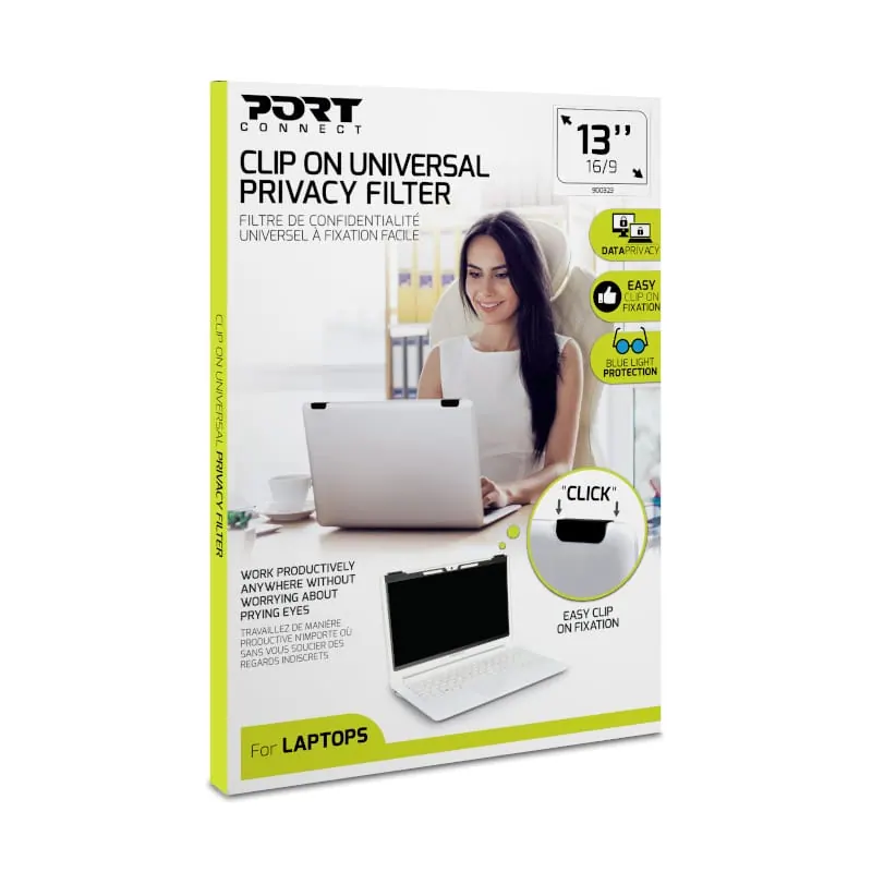 Port Connect 2D Clip On Universal Privacy Filter 13″