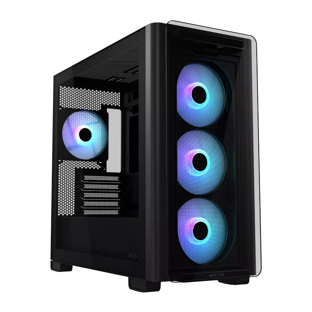 Asus A23 PLUS ARGB Micro-ATX Gaming Chassis – Black