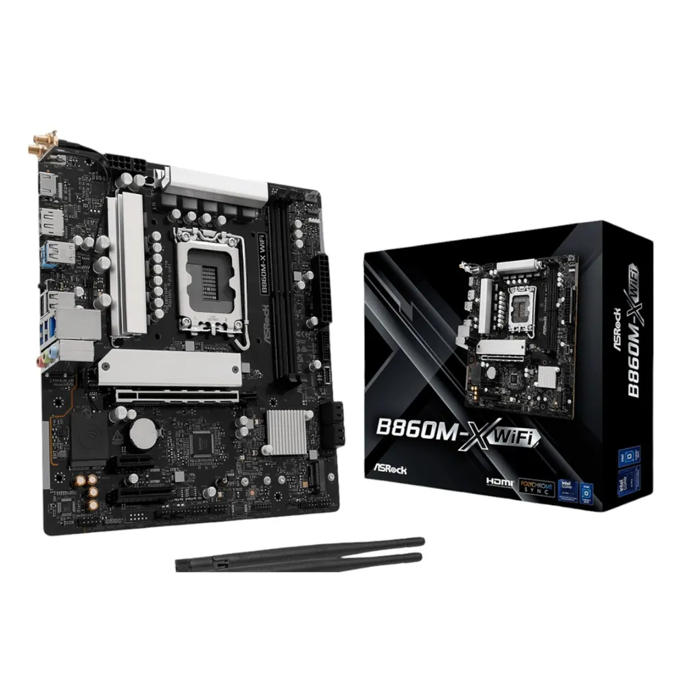 ASRock B860M-X WIFI Micro ATX DDR5 Motherboard (PCIe 5 & Wi-Fi 6E)