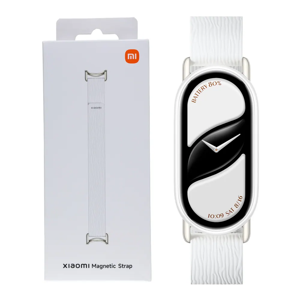 Xiaomi Smart Band 10 Magnetic Kona Leather Strap – Glacier White