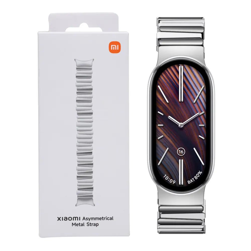 Xiaomi Smart Band 10 Asymmetrical Metal Strap – Silver