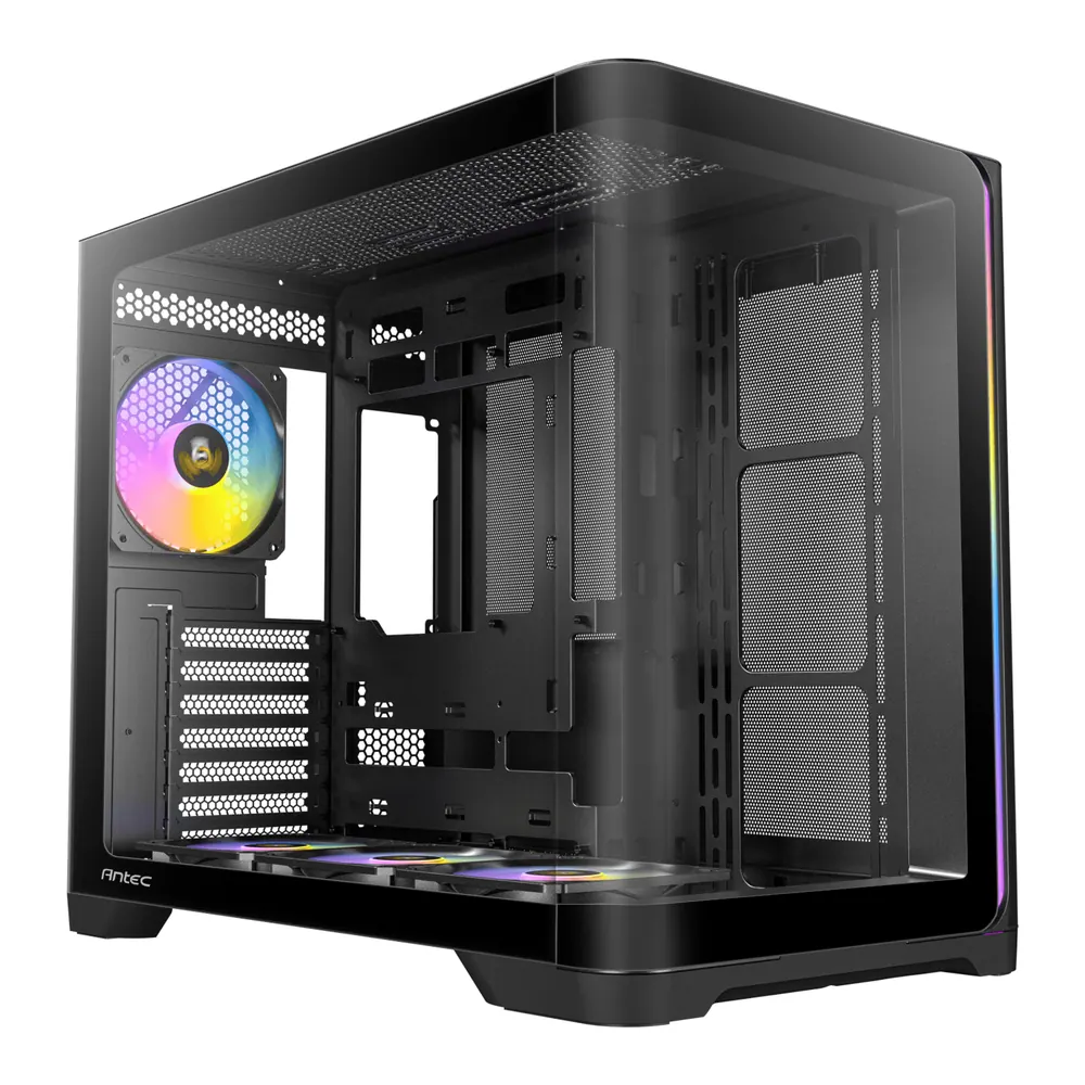 Antec C5 CURVED ARGB ATX | Micro-ATX | ITX ARGB Dual Chamber Mid-Tower Gaming Chassis – Black