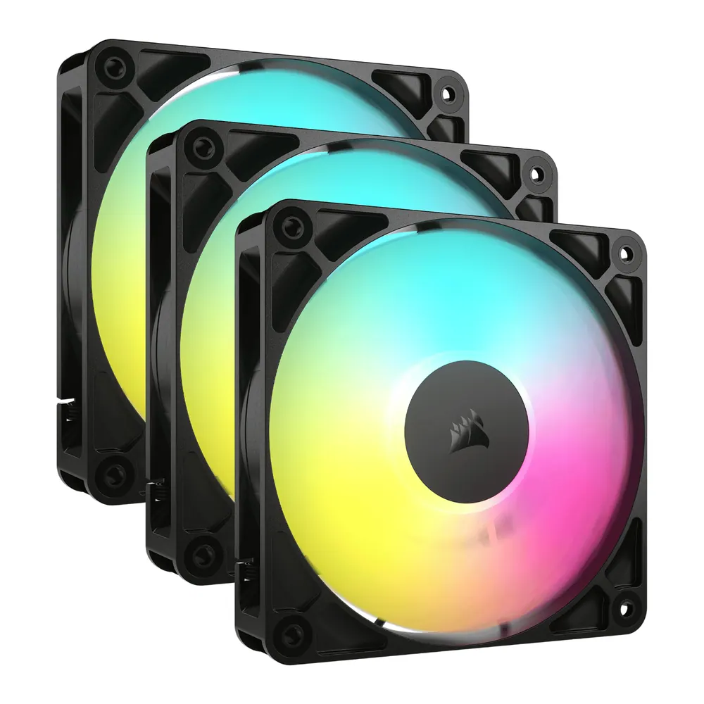 Corsair RS120 ARGB 120mm PWM Fans Triple Pack – Black