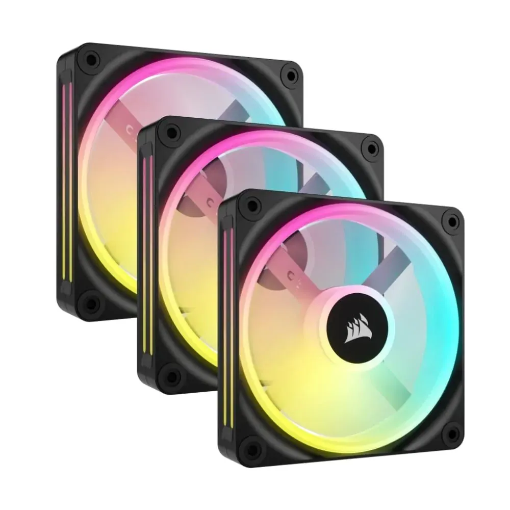 Corsair QX120 120mm iCUE LINK ARGB Case Fan Single Pack Black