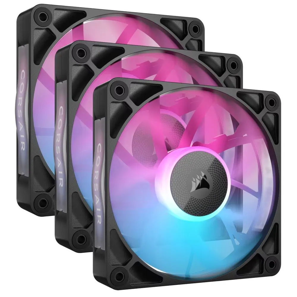 Corsair RX120 120mm iCUE LINK ARGB Case Fan Triple Pack Black