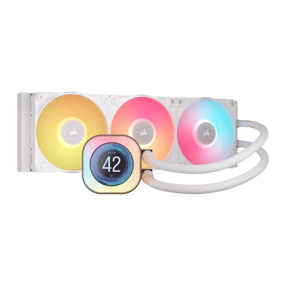 Corsair iCUE LINK TITAN 360 RX LCD Liquid CPU Cooler – White