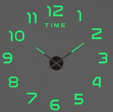 DIY Modern 3D Wall Clock (Glow In The Dark)