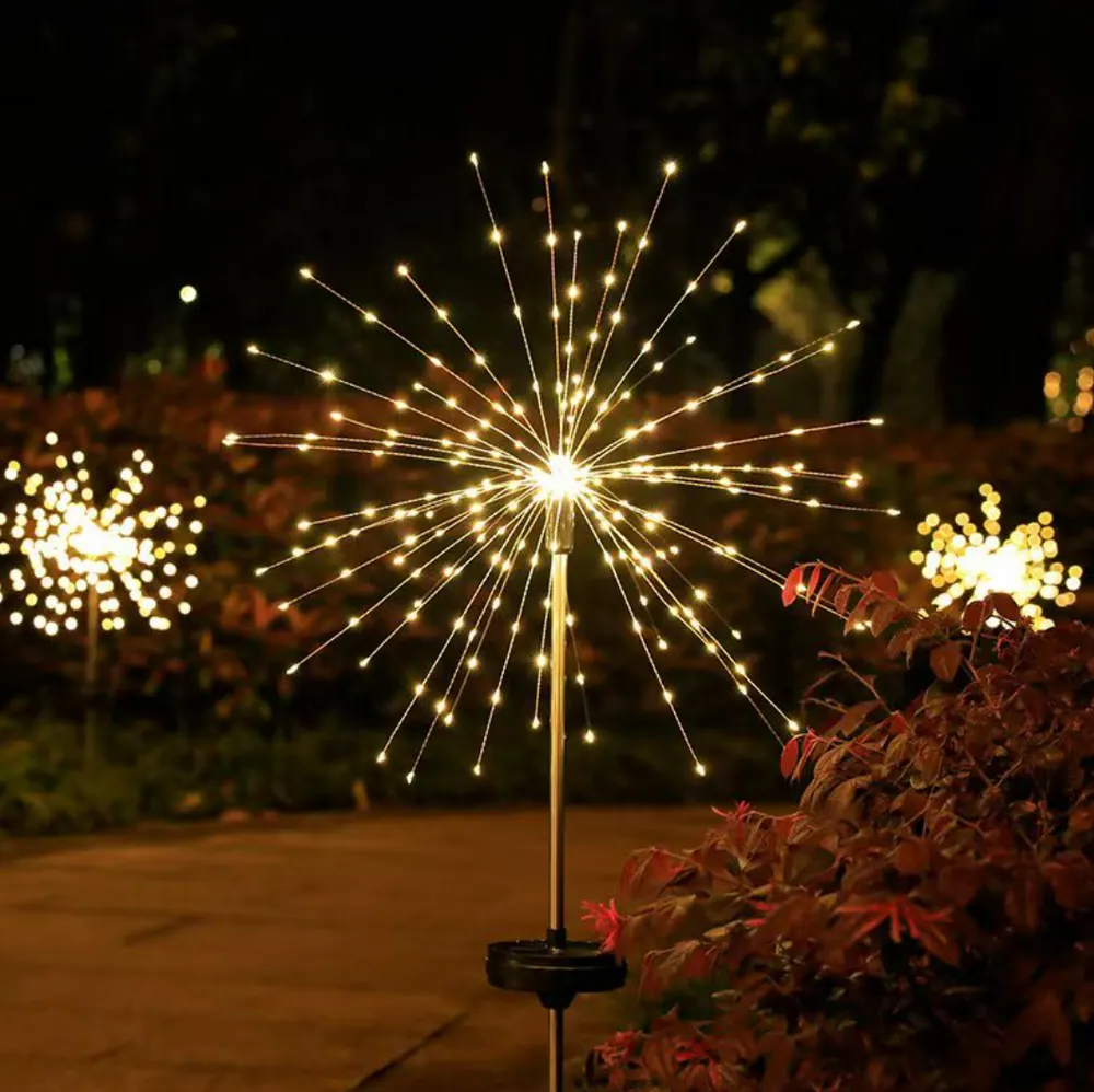 Outdoor Waterproof Solar Firework Light (2 pcs)(Yellow)