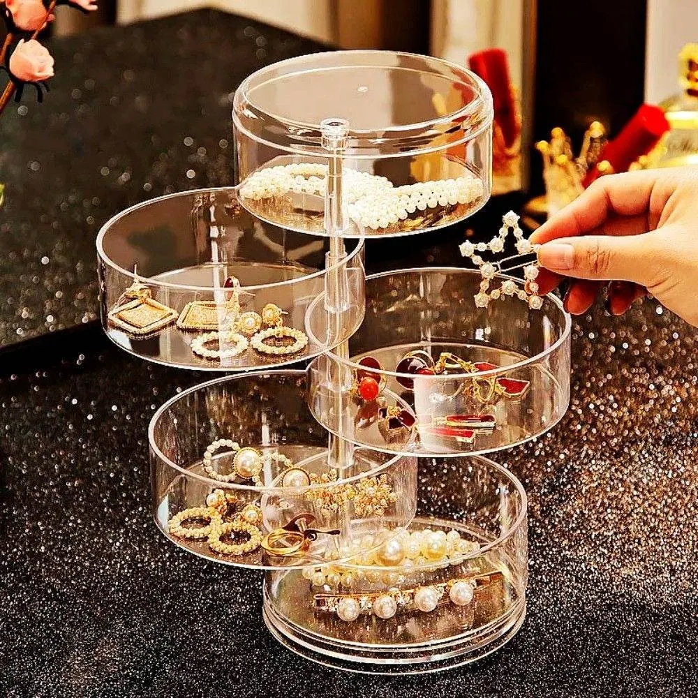 Rotating Acrylic Jewellery Storage Box (5 Tier)