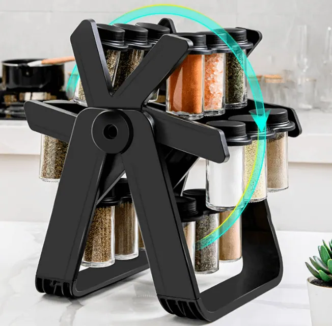 Jar Rotating Spice Rack (18 pcs)