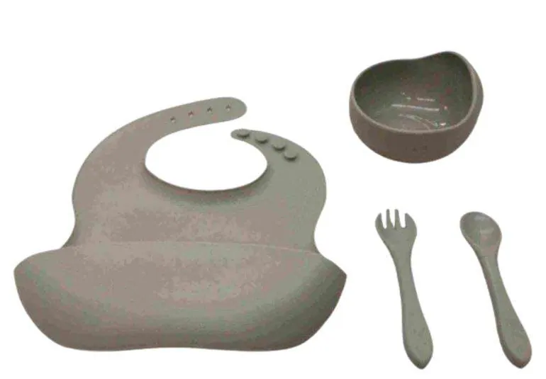 Baby Silicone Bib Set (4 pcs) - Girl