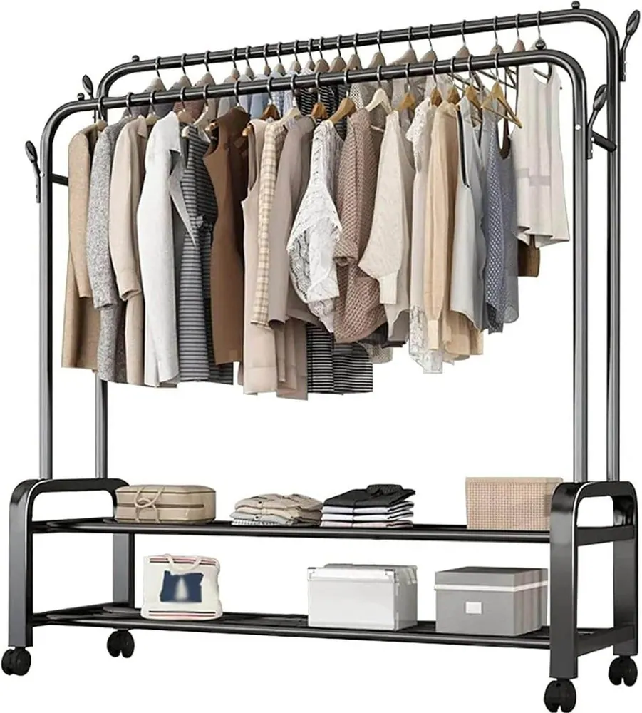Clothing Garment Rack With Wheels
