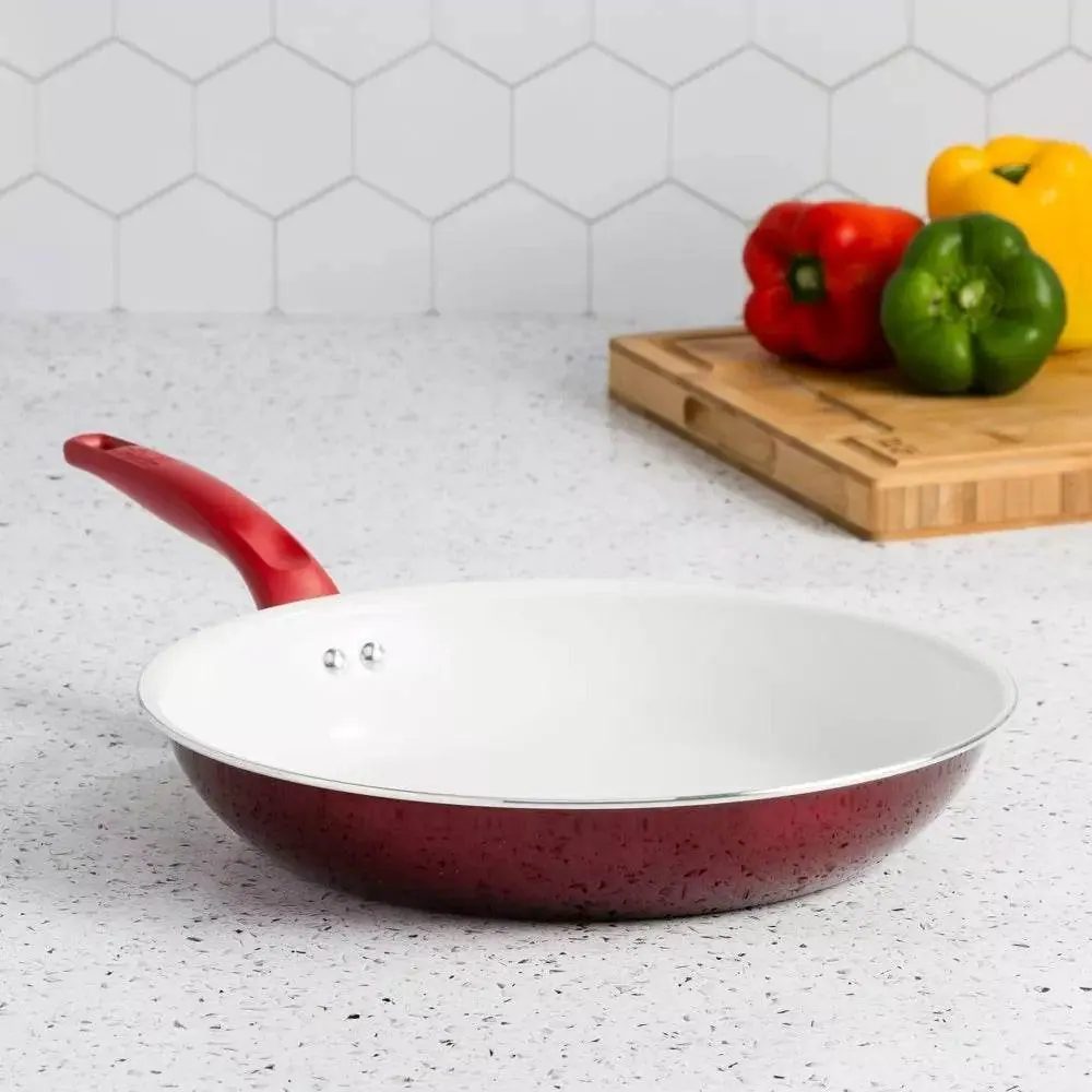 Ceramic Non-Stick Fry Pan (28cm)(Red)