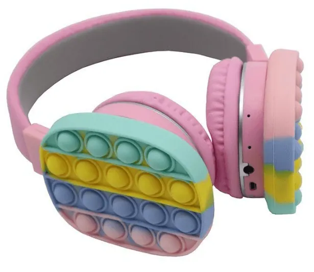 Bluetooth Pop It Headphones (Pink)