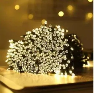Solar Christmas Fairy Lights (100L)(12M)(Yellow)