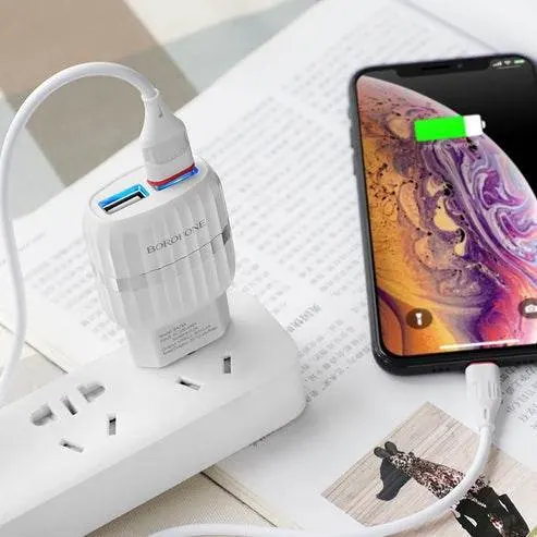 USB Travel Charger (2 Port)(1m)(C-Type)
