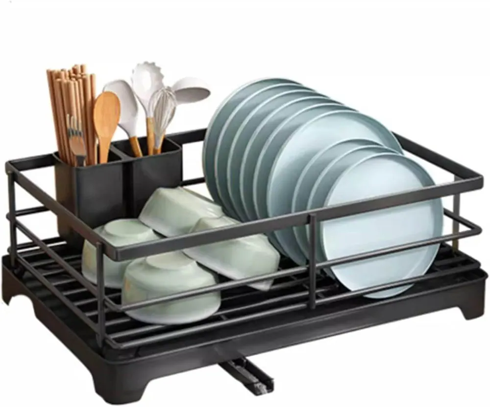 Dish Drying Rack With Drainage Spout