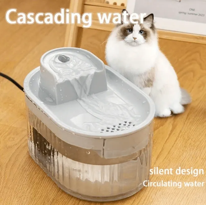 Pet Water Fountain Waterfall With Automatic Filter (1.3L)