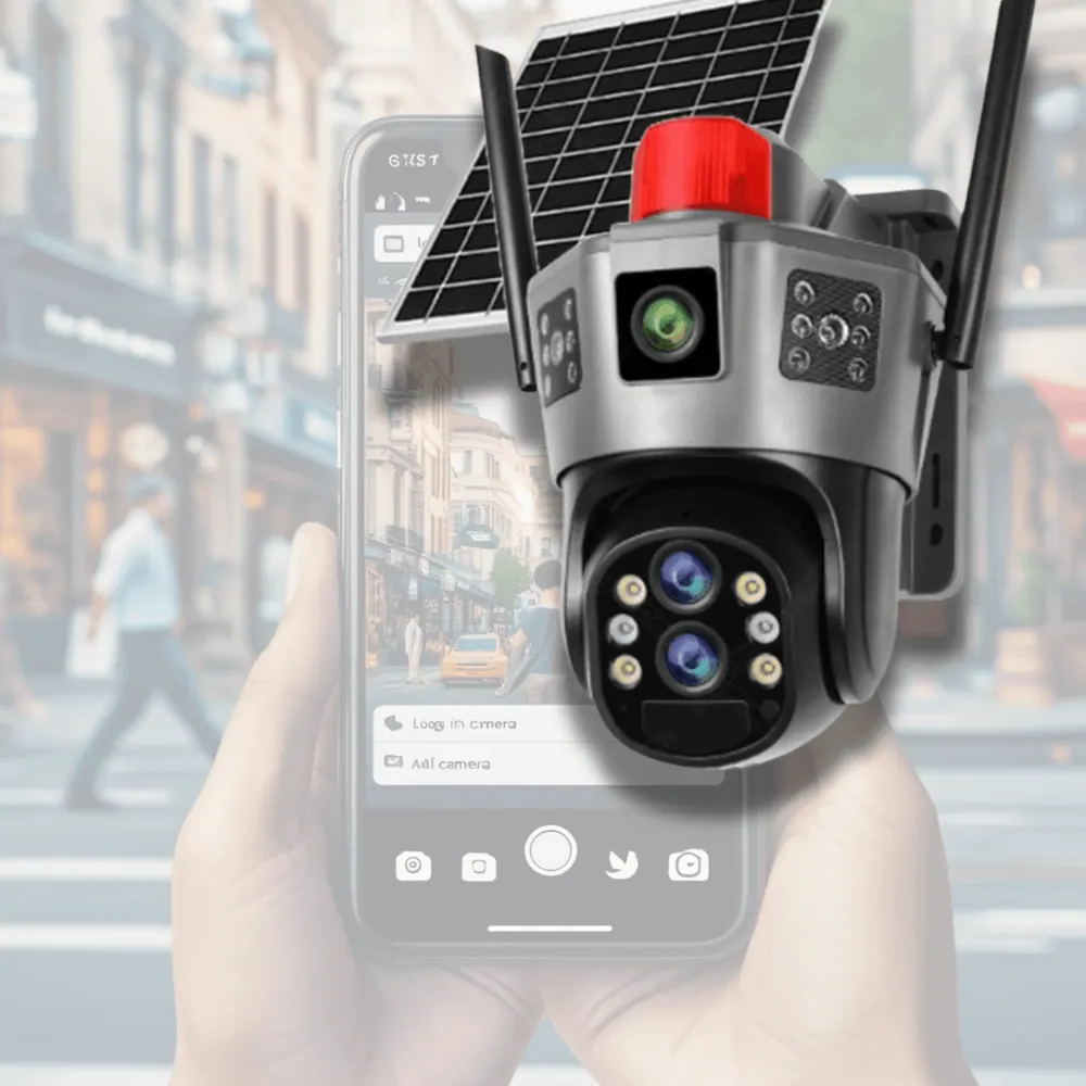 4G Solar Powered Multi Lens Security Camera