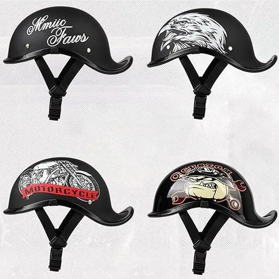 Retro Motorcycle Half Helmet - XL