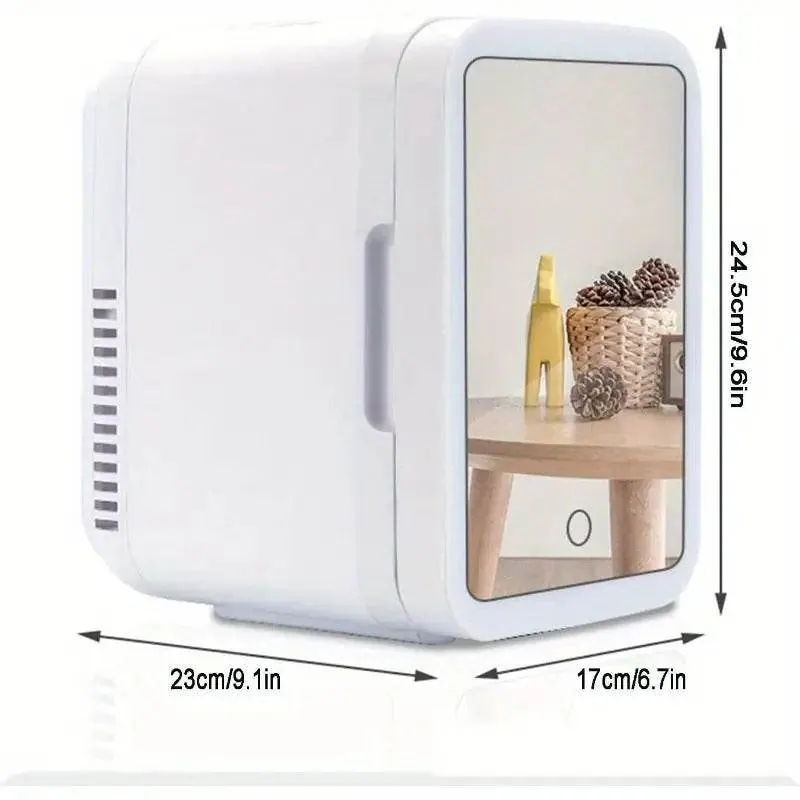 Indoor Mini Beauty Bar Fridge with LED Mirror (75W)(4L)