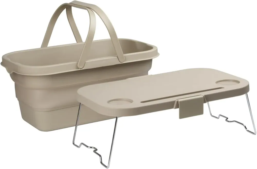 3in1 Collapsible Picnic Basket, Basin And Table