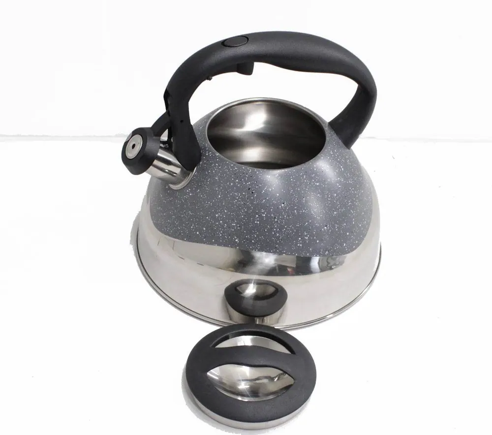 Speckled And Polished Two Tone Whistling Kettle (3L)