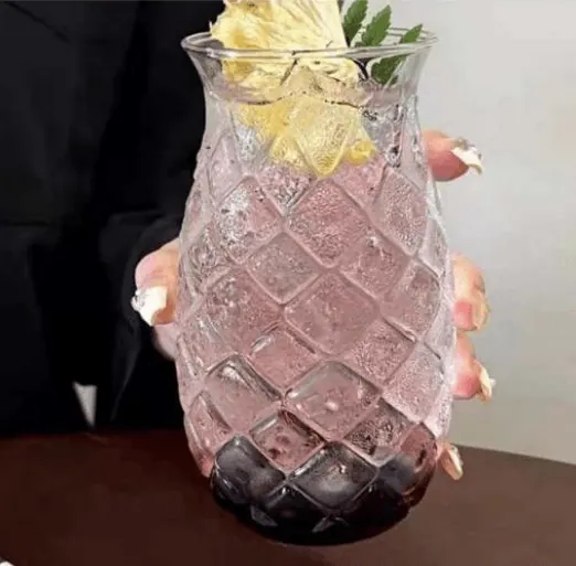 Pineapple Drinking Glass (450ml)(Each)