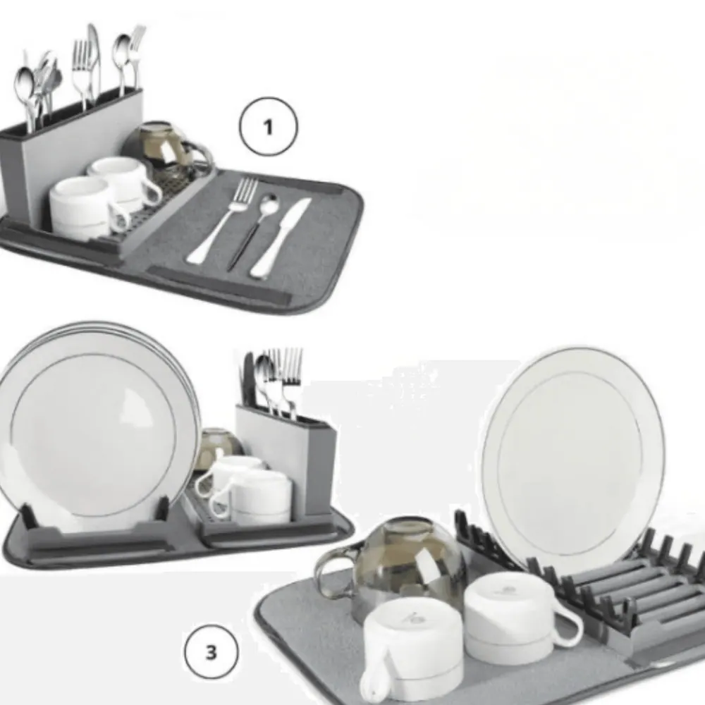 Collapsible Dish Drying Rack with Mat