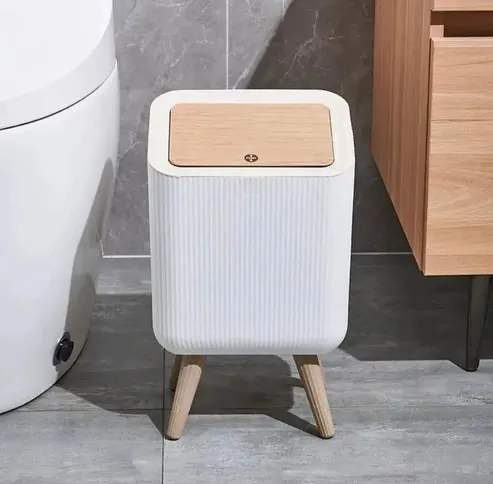Modern Push Top Trash Can with Lid (10L)