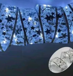 Ribbon Battery Operated String Lights (50L)(5M)(White)