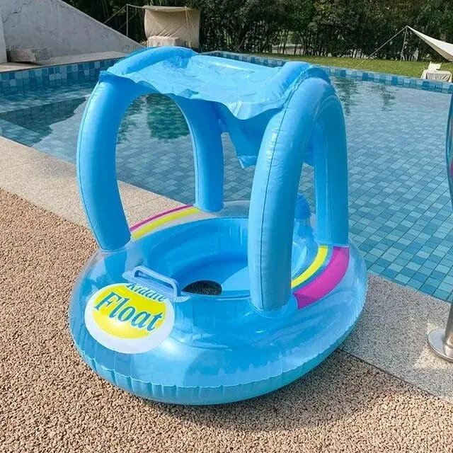 Baby Pool Float with Sunshade - Boy