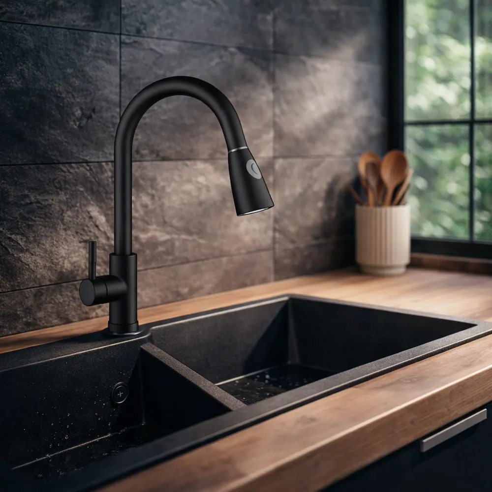 Matte Pull Down Kitchen Faucet