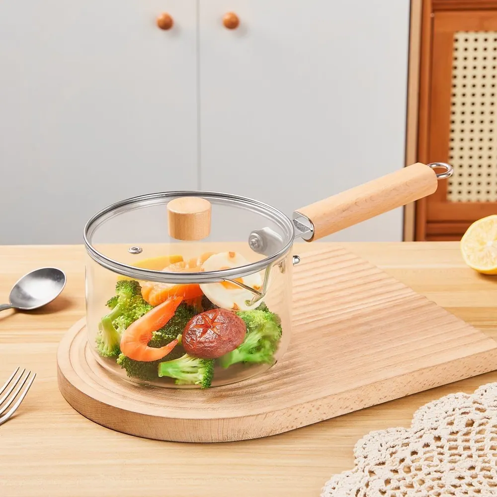 Premium Clear Glass Saucepan Handle And Lid (1.8L)(Each)