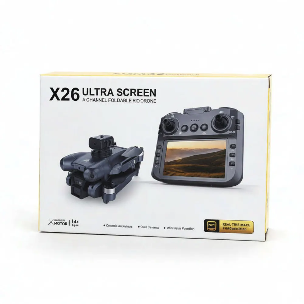 X26 Ultra Screen 4-Channel Foldable RC Drone with 4.3 inch Screen