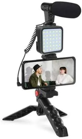 Video-Making Kit with Microphone, LED Light and Tripod