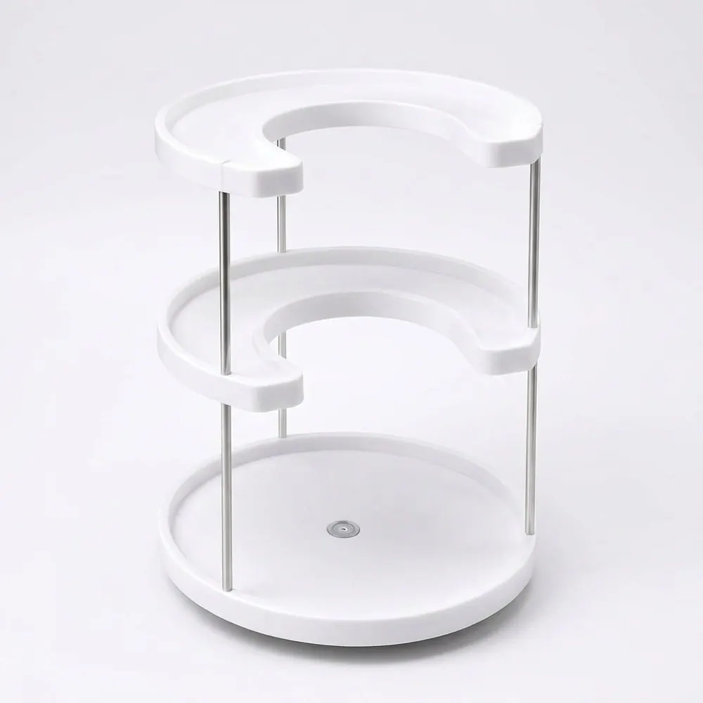 3-Tier Rotating Storage Rack - 360° Spinning Organiser for Kitchen Cabinet, Pantry & Countertop