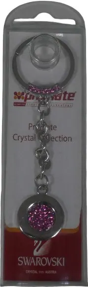 Promate Crystal Keyring Silver And Pink