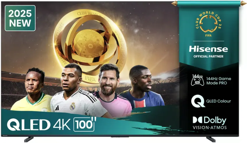 Hisense 100 Inch LED 144Hz VRR QLED Gaming Television