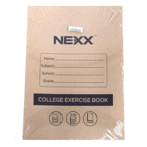 Nexx A4 College Exercise Book Unruled book 72 pages