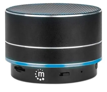 Manhattan Black Metallic LED Bluetooth Speaker