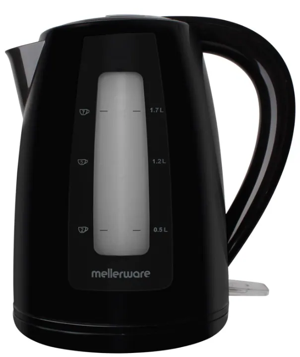 Mellerware Breede 360° Cordless Black 2L Plastic Kettle