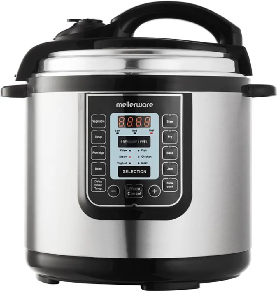 Mellerware 1000W Juno 6 Litres Pressure Cooker With LED Display