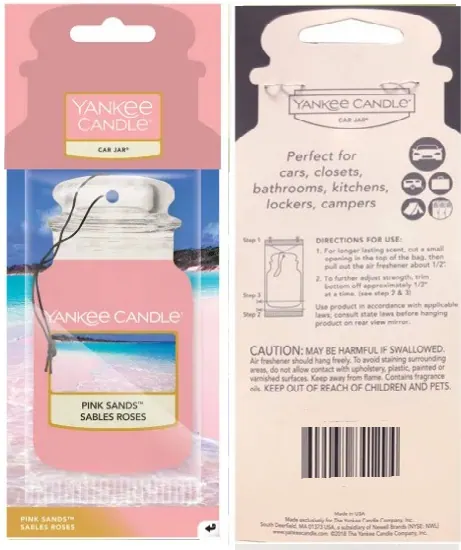 Yankee Candle Pink Sands Card Jar