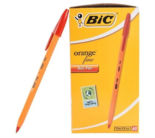 Bic Orange Fine Point Red Ballpoint Pens