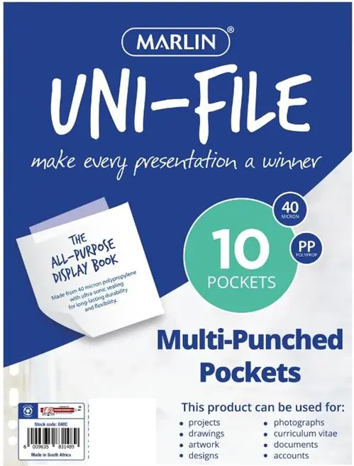 Marlin A4 File Pockets Sleeves 10's