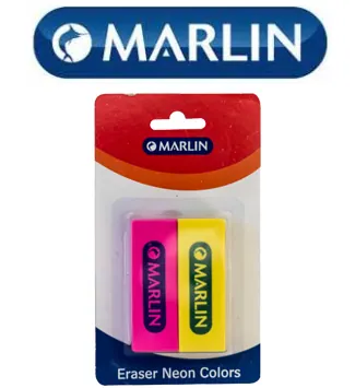 Marlin Eraser 60 x 20 x 10mm Neon Two colours
