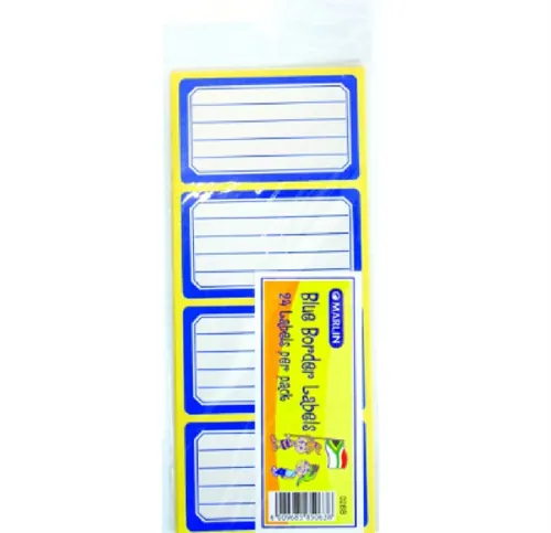 Marlin Colour Border School Labels