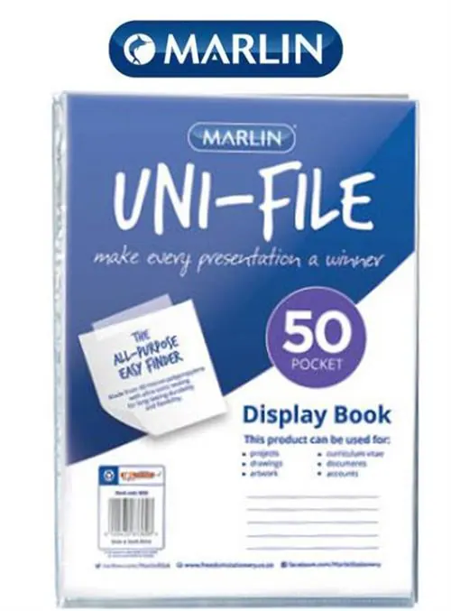 Marlin A4 All Purpose 50 Page UniFile Display Book